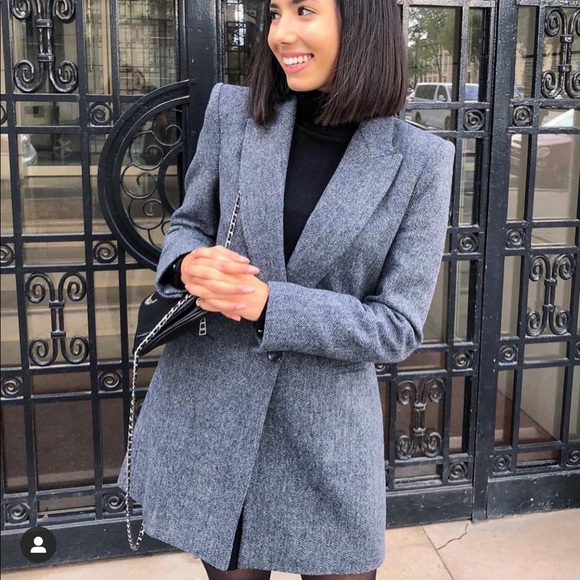 Zara wool frock coat bloggers favorite - Picture 8 of 11